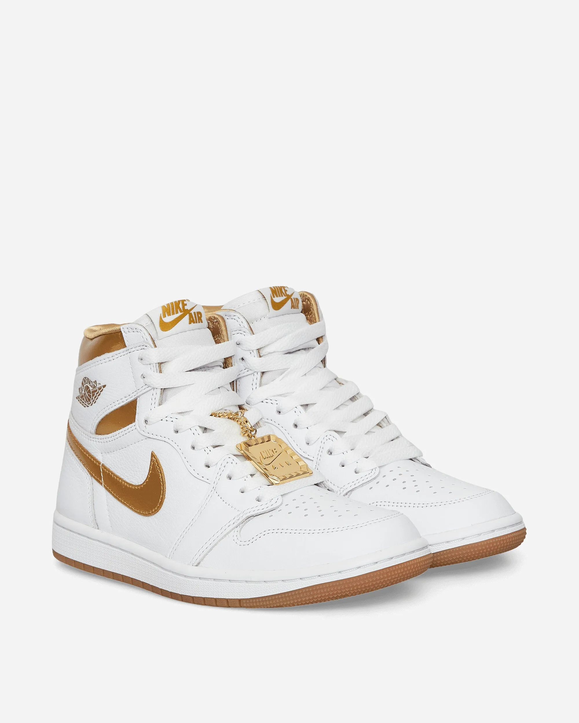 Women's Air Jordan 1 Retro High OG Sneakers White / Metallic Gold