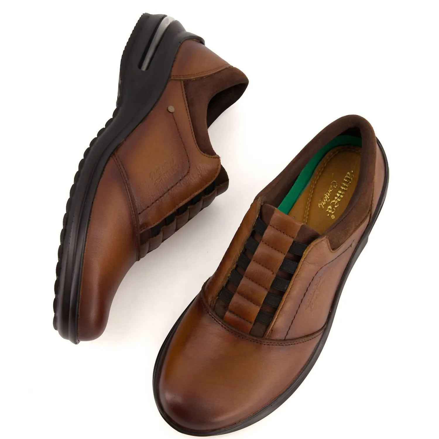 Women's Comfort Leather Oxfords Shoes In Brown