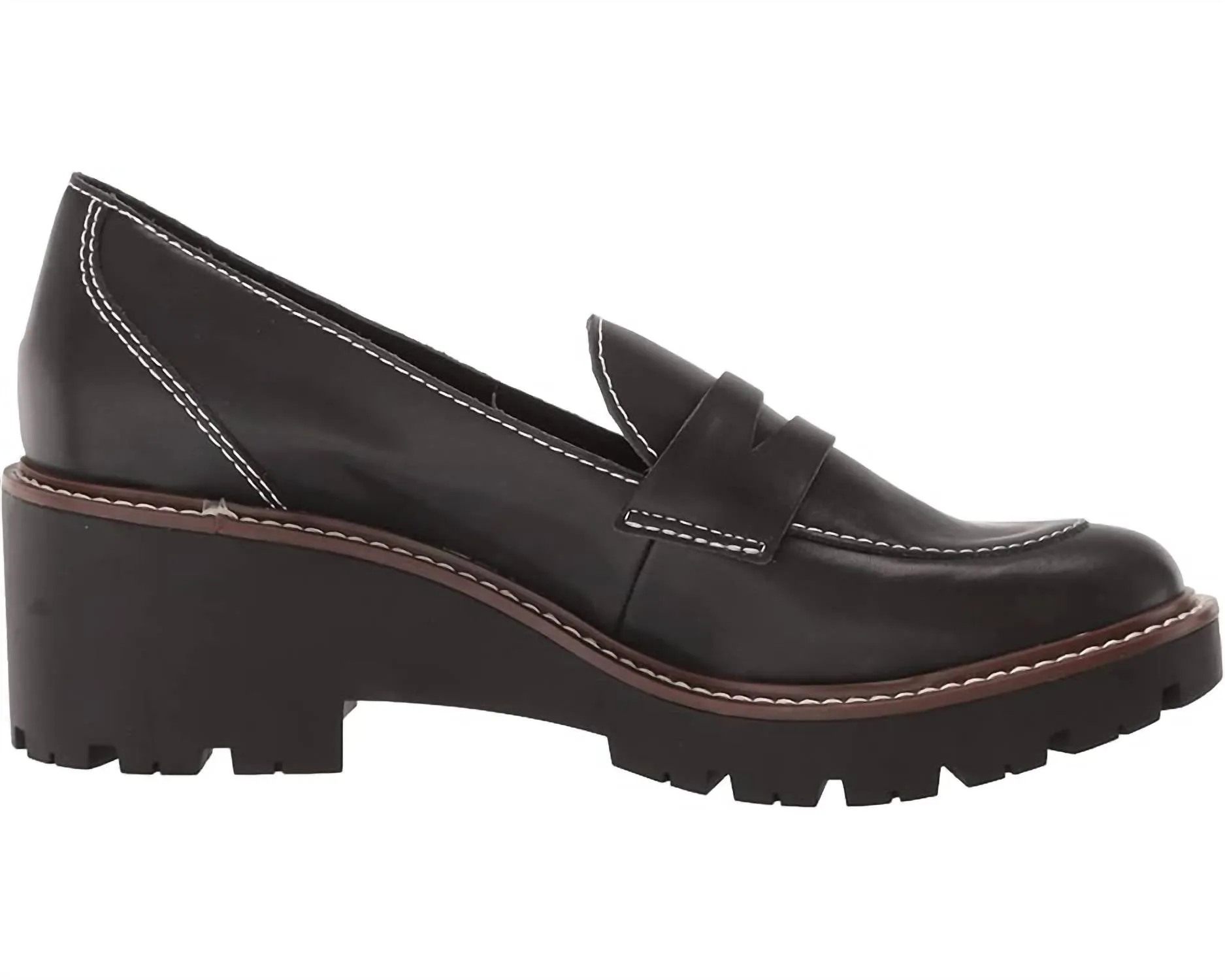 Women's Dulce Loafers In Black Leather / Calf Leather