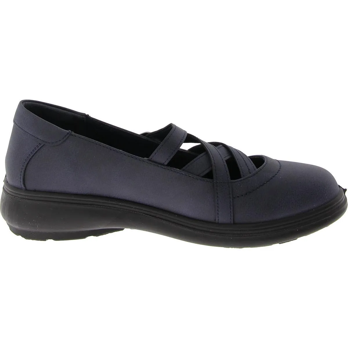Womens Faux Leaher Slip On Mary Janes