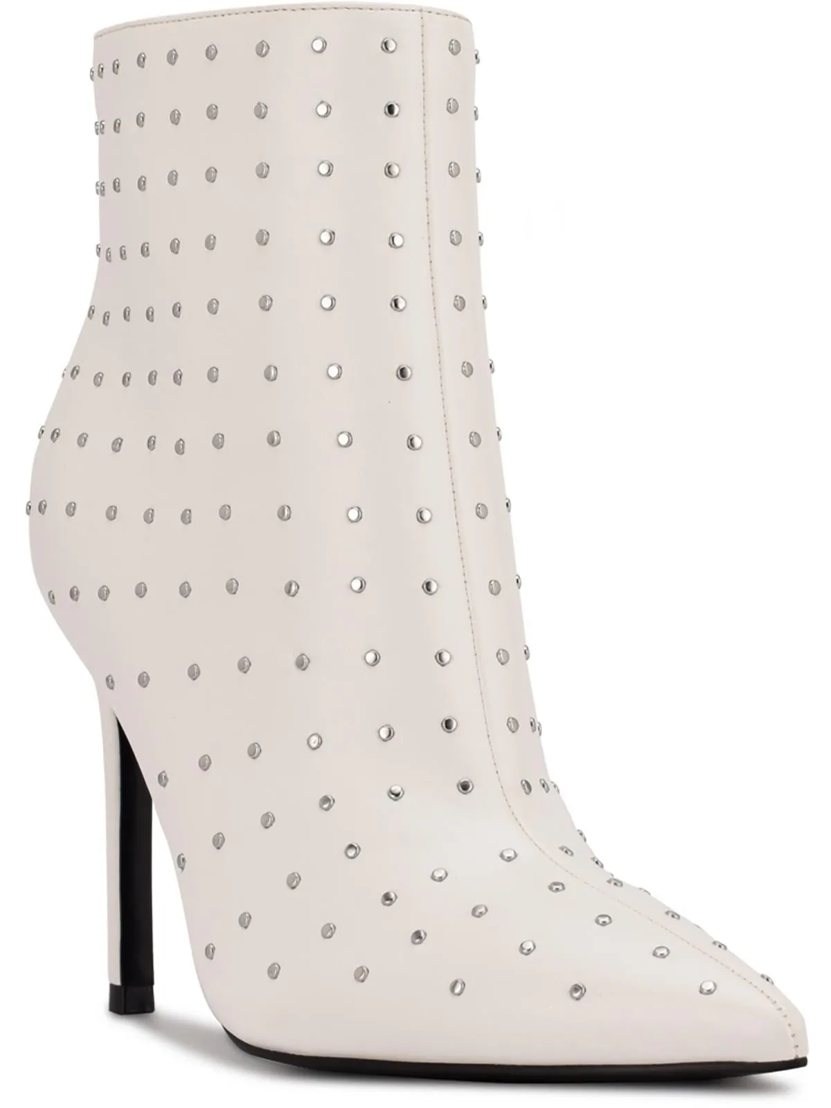 Womens Faux Leather Embossed Ankle Boots