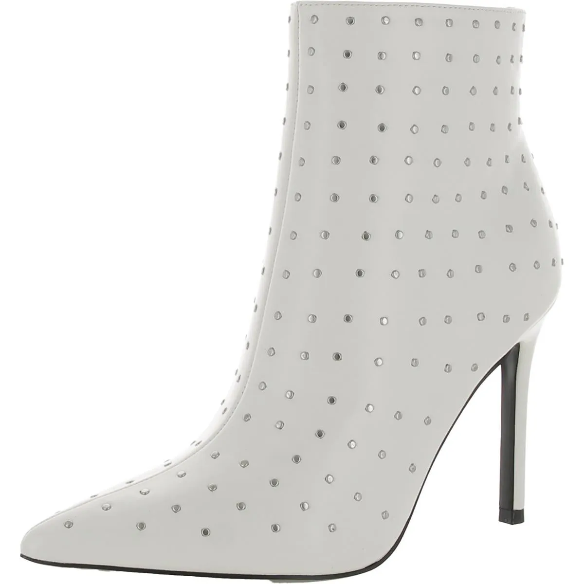 Womens Faux Leather Embossed Ankle Boots