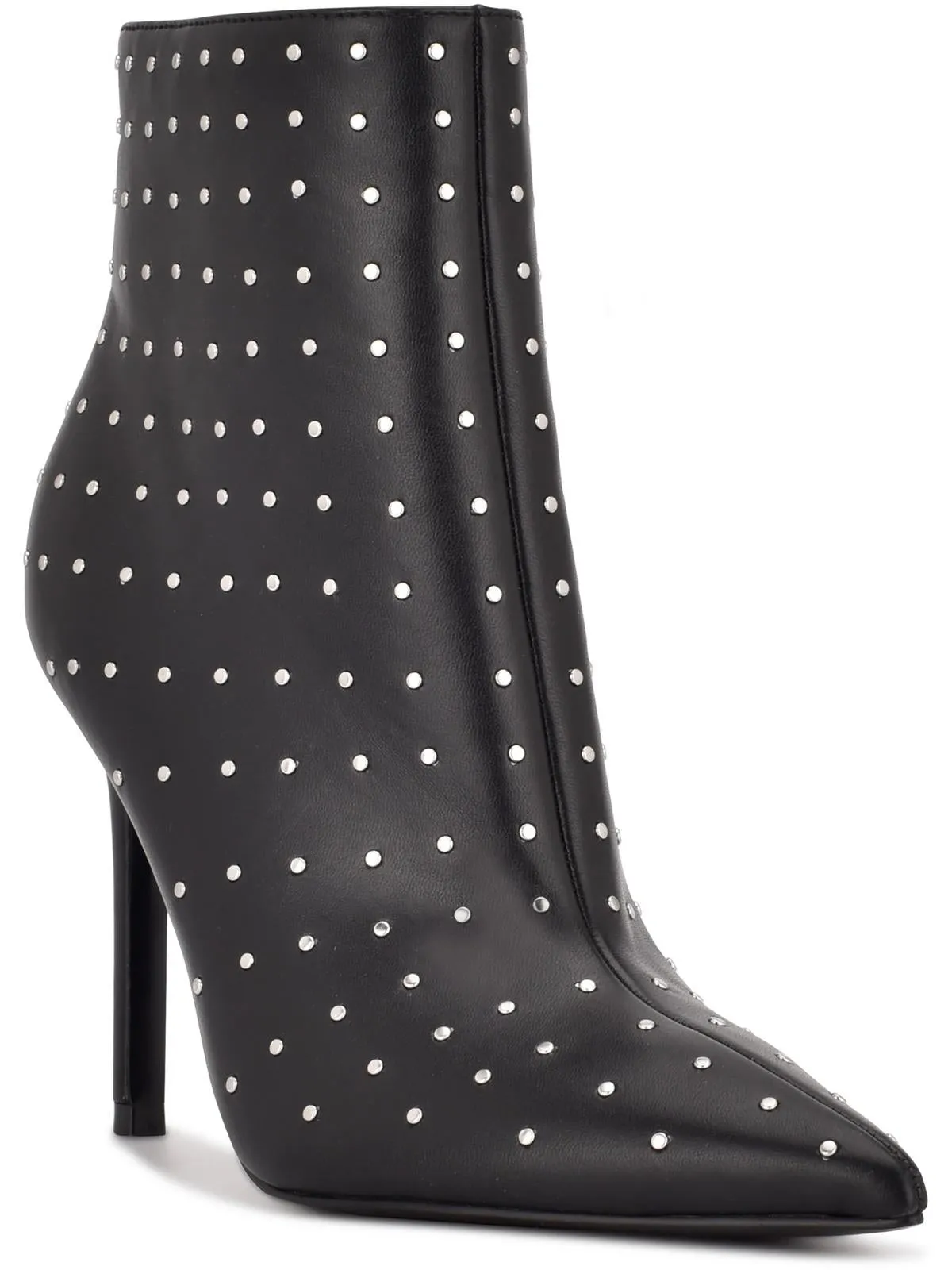Womens Faux Leather Embossed Ankle Boots