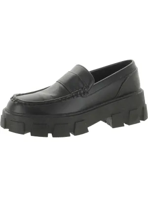 Womens Faux Leather Oxfords