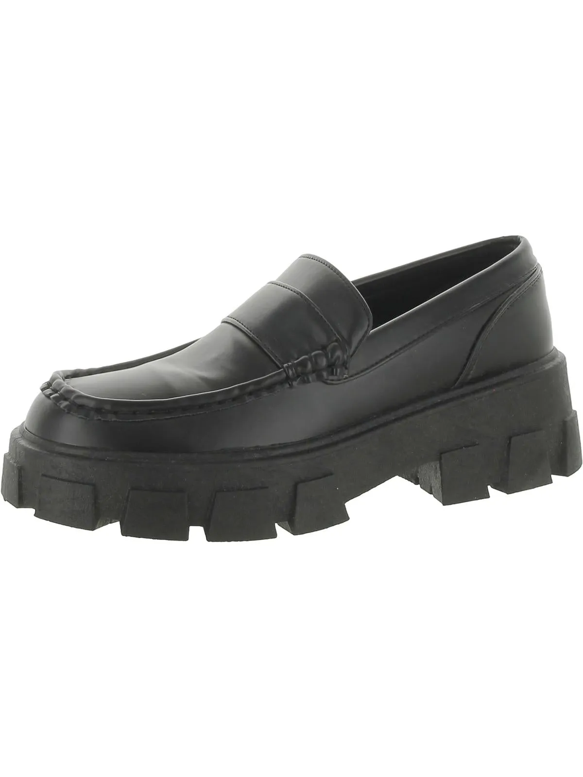 Womens Faux Leather Oxfords
