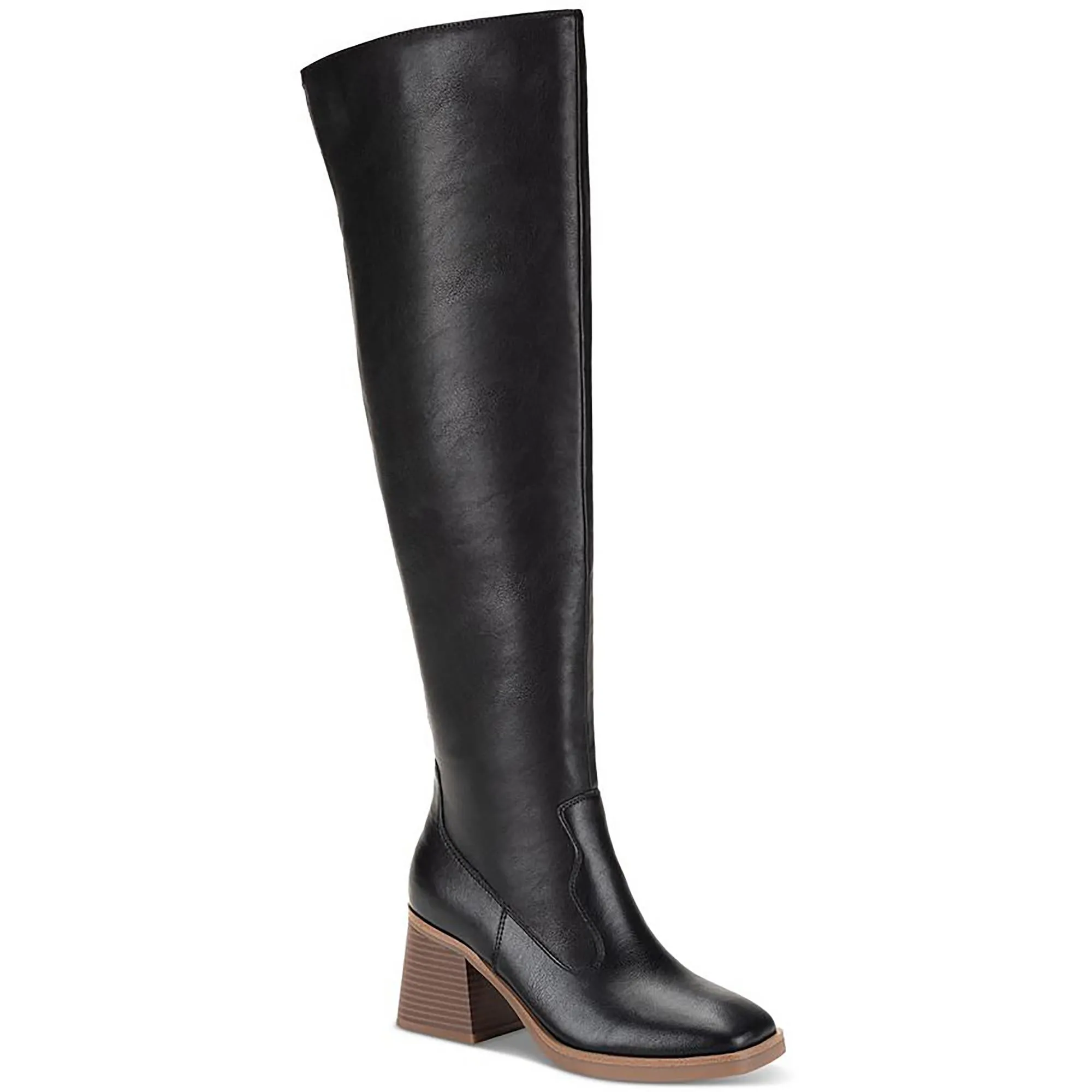Womens Faux Leather Tall Over-The-Knee Boots