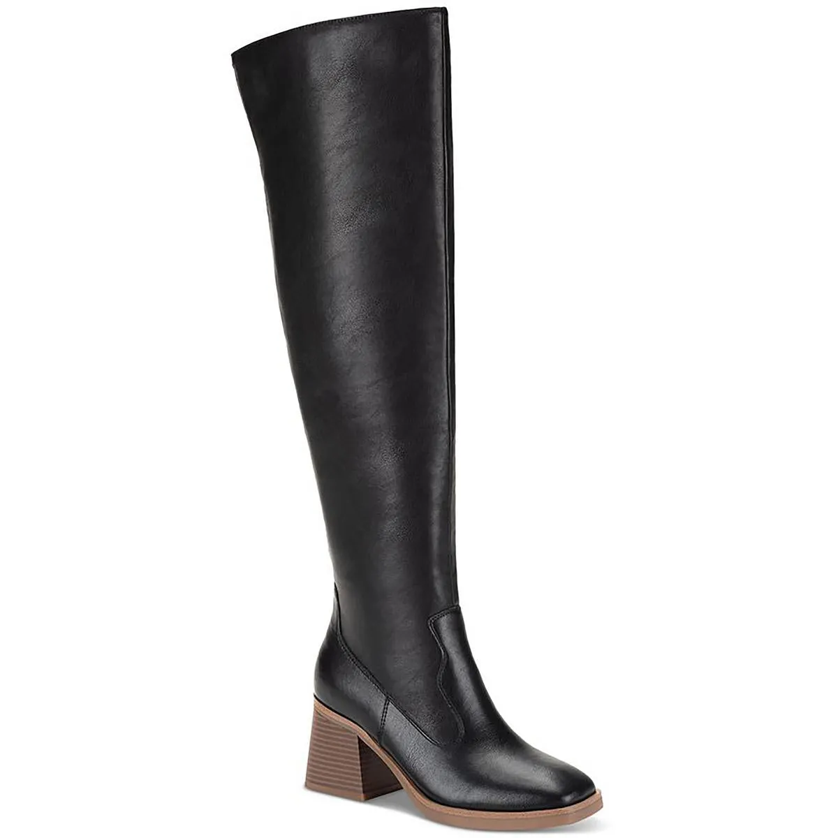 Womens Faux Leather Tall Over-The-Knee Boots