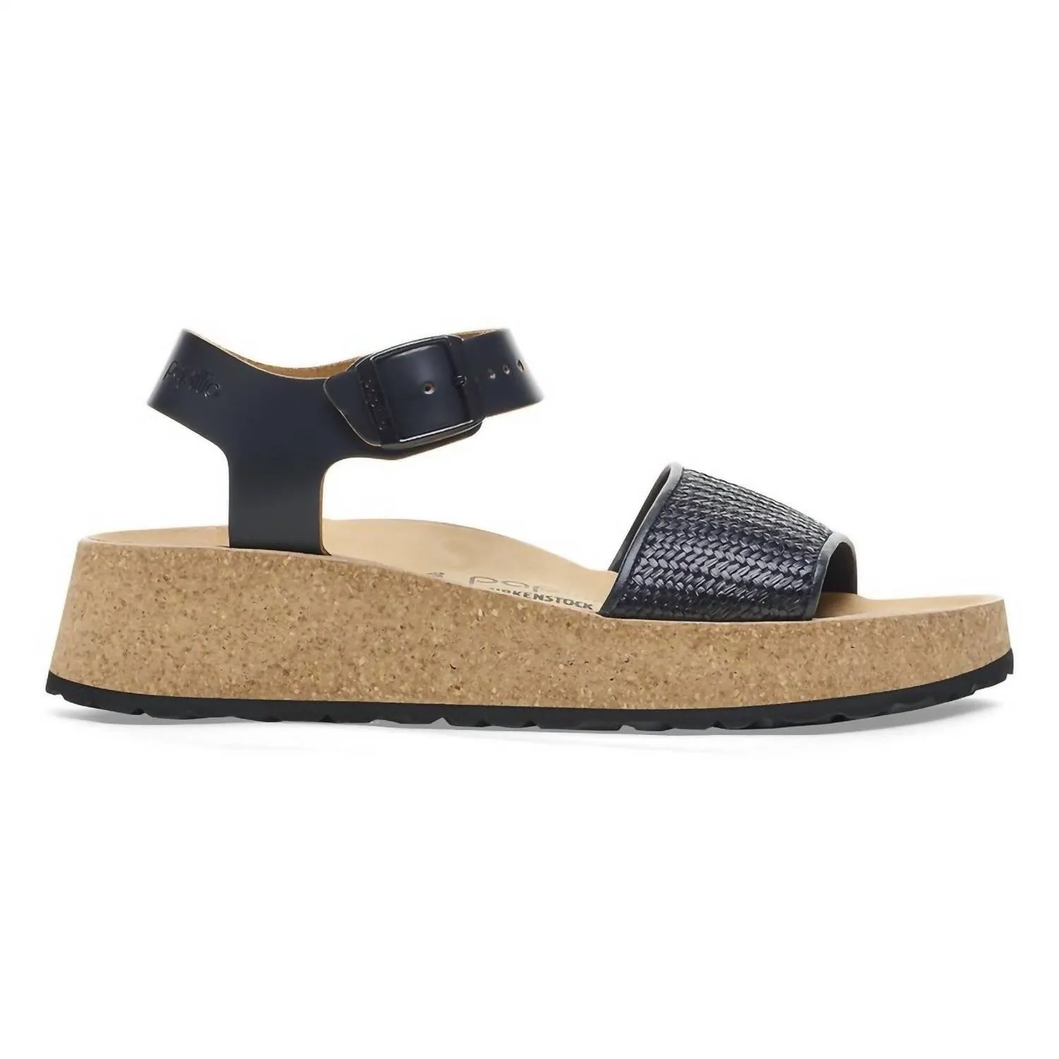 Women's Glenda Raffia Leather Sandals - Medium/narrow In Black