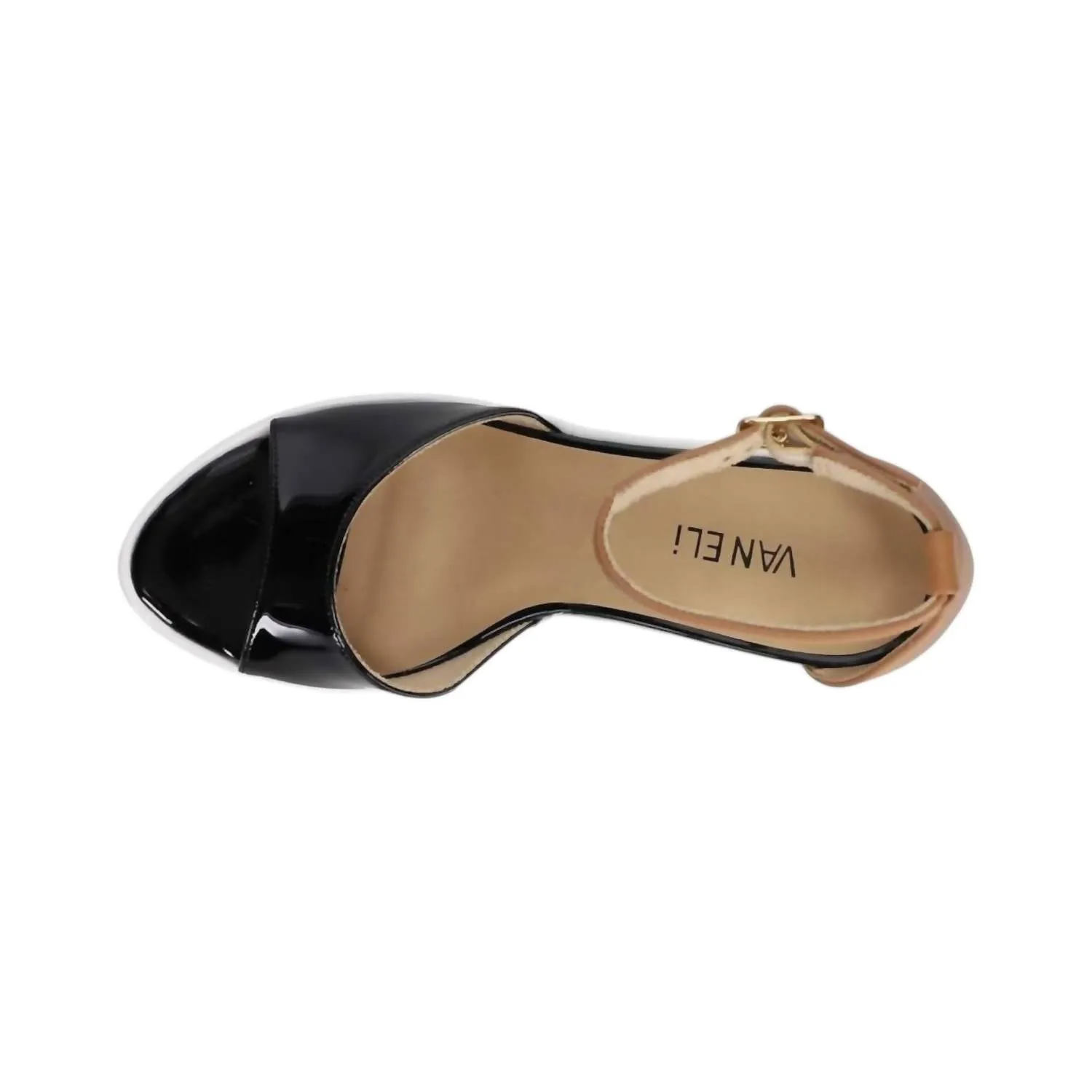 Women's Lemy Wedge Sandals In Black Patent Combo