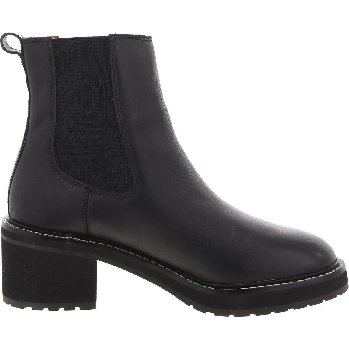 Womens Stretch Leather Chelsea Boots