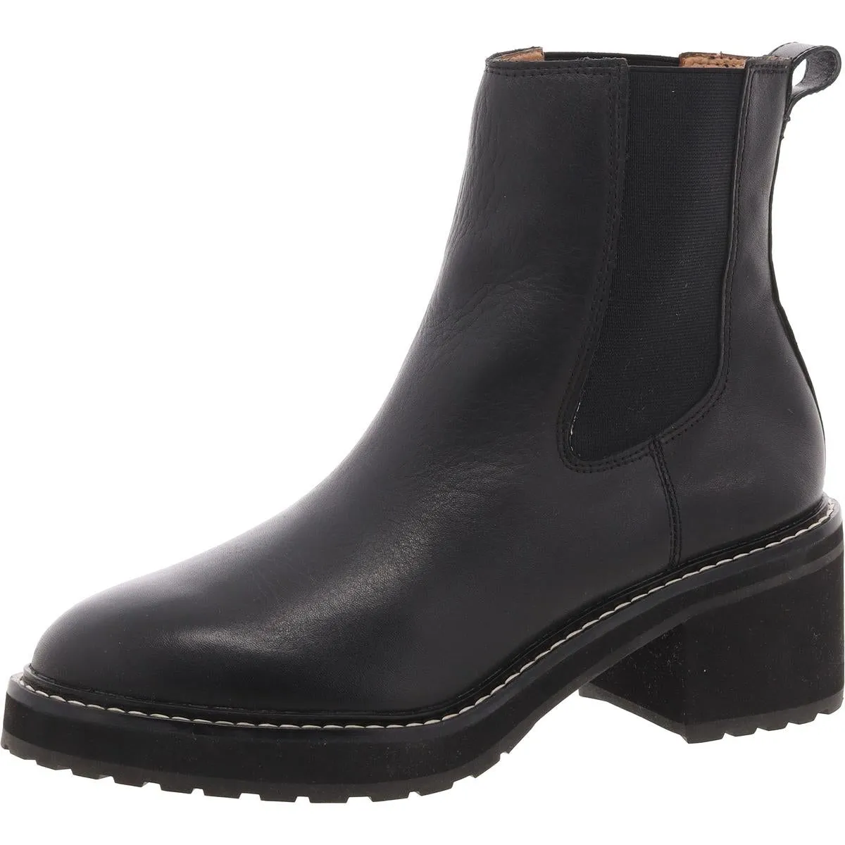 Womens Stretch Leather Chelsea Boots