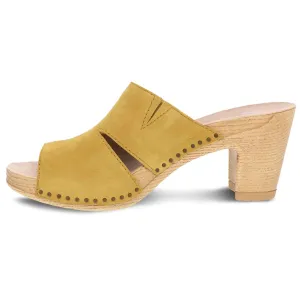 Women's Tandi Heeled Sandal In Yellow Milled Nubuck