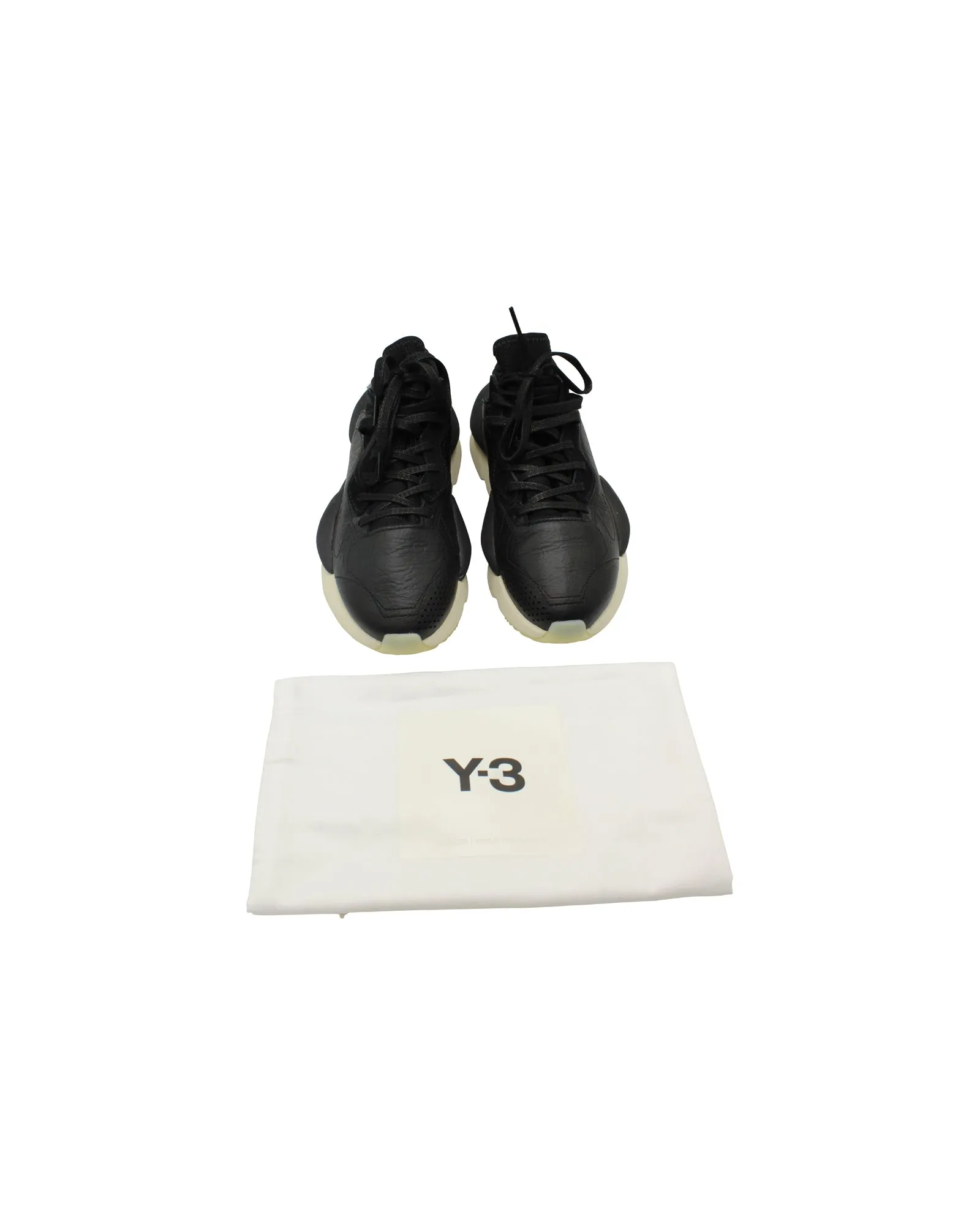 Y-3 Kaiwa  GX1053 Low-Top Sneakers in Black Leather