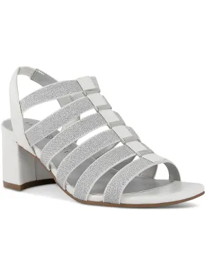 Yahnnie Womens Strappy Slingback Block Heel