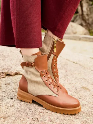 York Recycled Grain Leather Vegan Boots | Camel