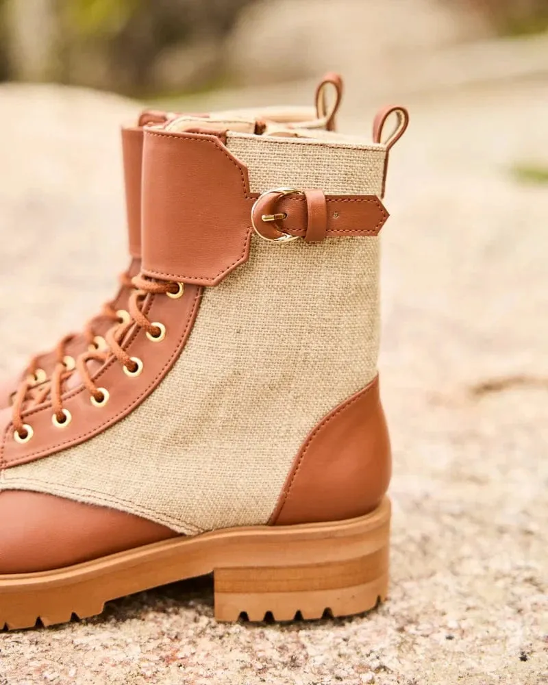 York Recycled Grain Leather Vegan Boots | Camel