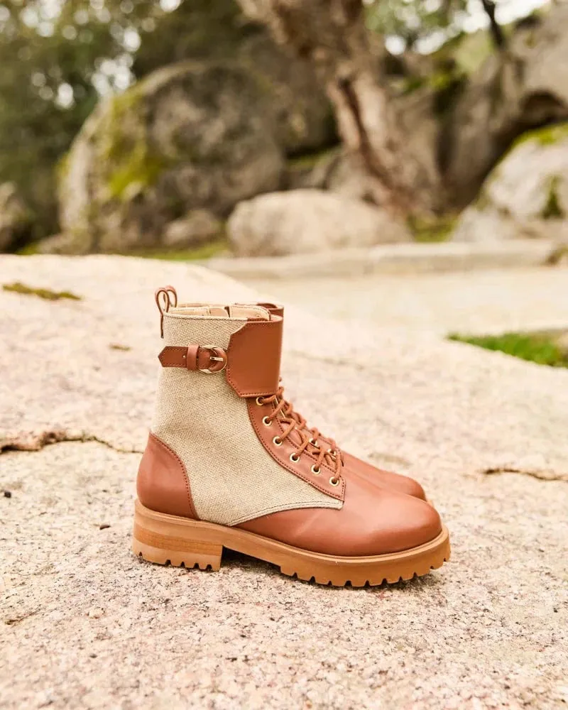 York Recycled Grain Leather Vegan Boots | Camel