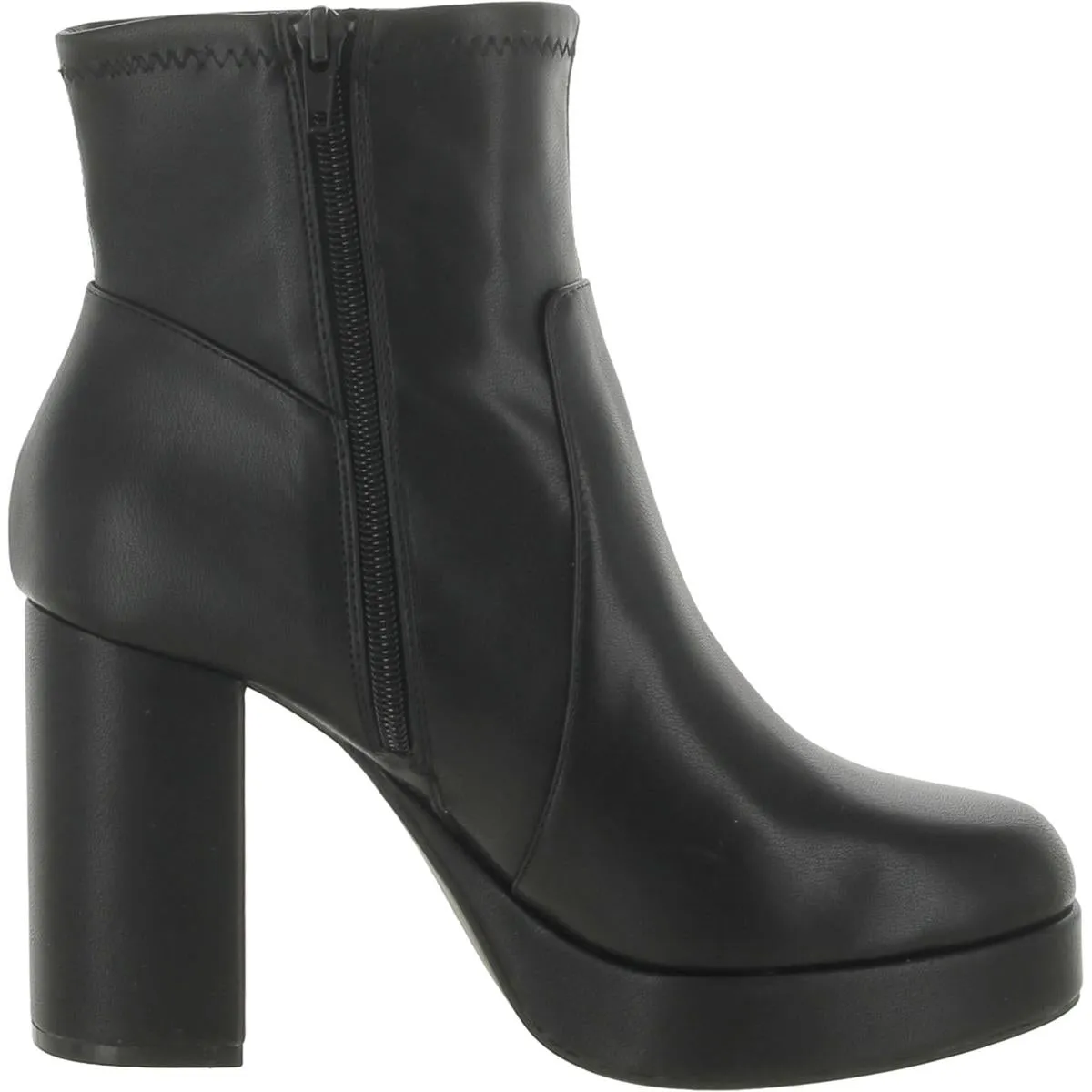 Zandy 18 Womens Faux Leather Zipper Ankle Boots
