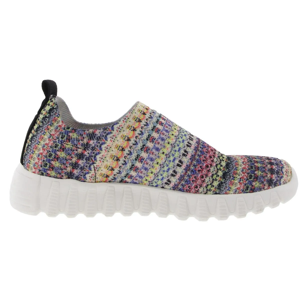 Zip Print Womens Memory Foam Walking Slip-On Sneakers